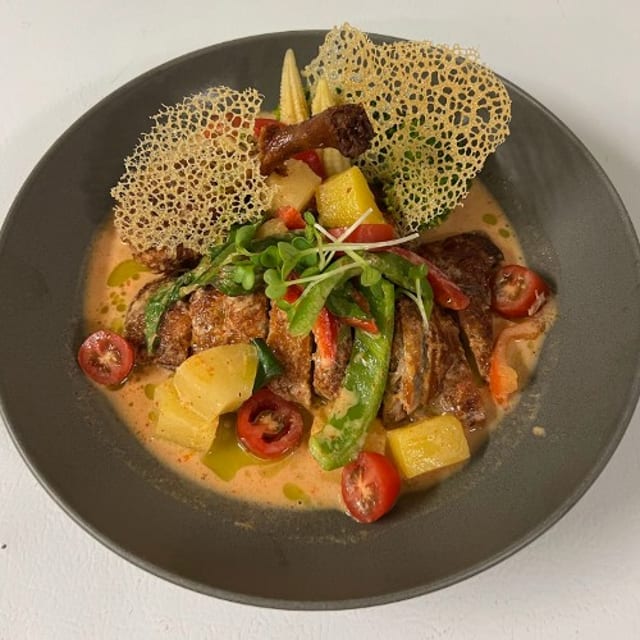 Crispy Duck Pineapple Curry.