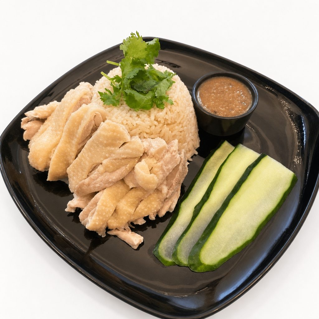 Poached Khao Man Gai.