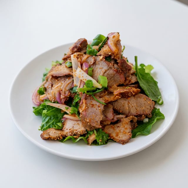 Beef Spicy Salad (Nam Tok).