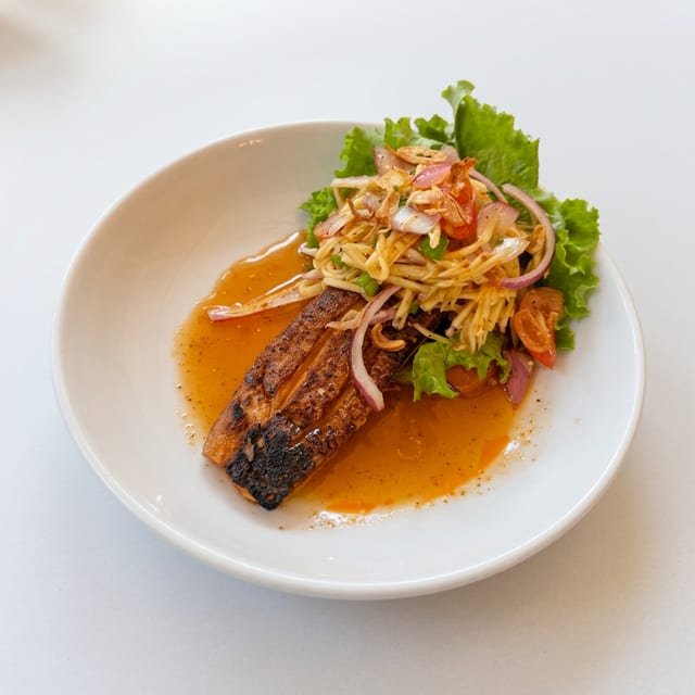 Green Mango Salmon Mango Salad.