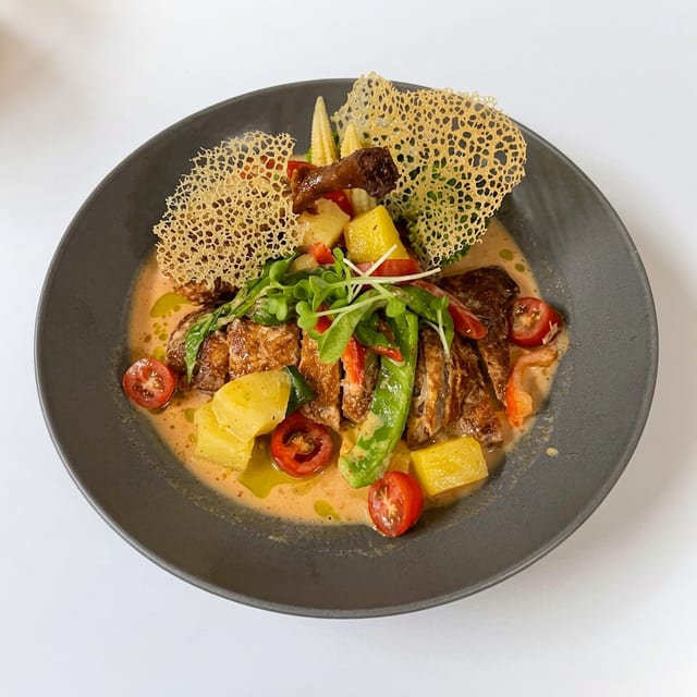 Crispy Duck Pineapple Curry.