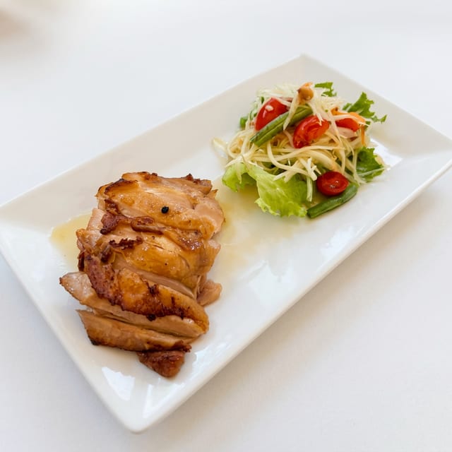 Thai BBQ Chicken & Papaya Salad.